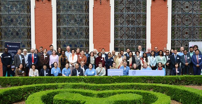 A group picture of the participants of the Grasspea Day in Ghent